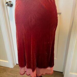 Vintage Betsey Johnson Ombré velvet skirt